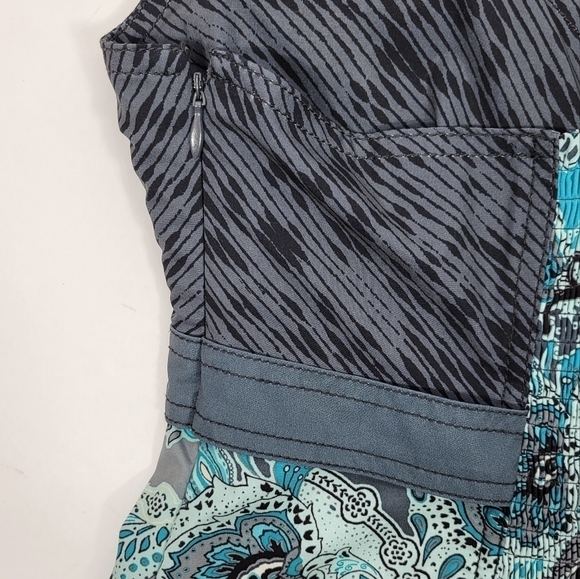 Athleta Pack Ewerywhere Green/Grey Paisley Dress #359 Size 4 - Picture 7 of 13